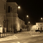 Rawa Mazowiecka: widok na kościół i centrum - Plac Piłsudskiego 